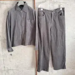 GU コーデュロイセットアップ　グレーXL