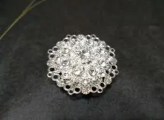 帯留め三分紐セット　フラワービジュー　雪の華　クリスタル　真田紐　平紐