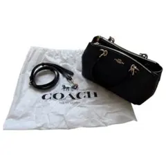 【美品】✨COACH ブラックレザー ショルダーバッグ