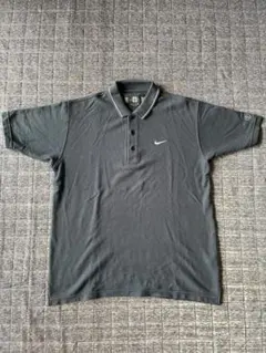 00s NIKE GOLF ナイキ　ポロシャツ 黒 刺繍ロゴ　Sのサムネイル