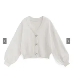GRL ビジューリボンボタンニットカーディガン[k9342f]