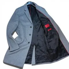 極美品 ヒューゴボス カシミヤ チェスターコート サイズ54 グレーのサムネイル