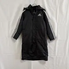アディダス　キッズ　フーディ　中綿入り　ベンチコート　裏地ボア　丈長め　120