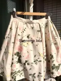 値下げ！Supreme lala 花柄チュールインスカート/グレー　Mのサムネイル