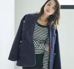 coca ボアノーカラーコート