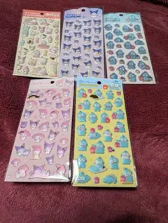 【新品・未開封】★入手困難★サンリオぷくっとシール5枚セット　ダイソー