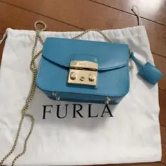 極美品FURLAフルラ メトロポリス ショルダーバッグ レザー 薄レモン 