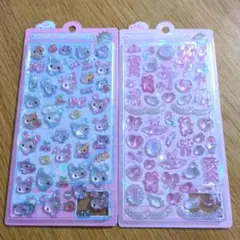 ボンボンドロップシール　バレエ　うさぎ　2点セット