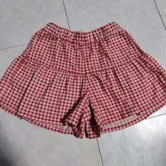 GU チェック柄 ハーフパンツ 122