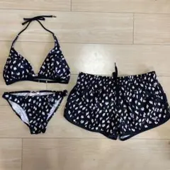 ROXY ハート柄 セパレート水着 ショートパンツ付き