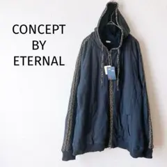 新品＊ETERNAL＊ ジップアップパーカー 裏起毛 ダークグレー 厚手 メンズ