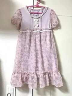 axes femme アクシーズファム 花柄ドビーシフォンワンピース 120cm