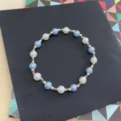 推し色ブレスレット　水色　ハンドメイド