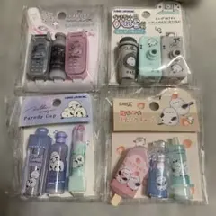 幸せのシマエナガ　パカパカ携帯風鉛筆キャップ　パロディ　リップ型　鉛筆キャップ