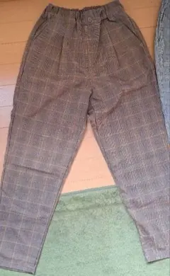 チェック柄カジュアルパンツ 2点セット