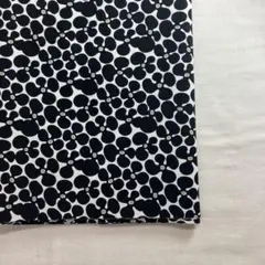 ❁ コットンこばやし ブロード 北欧調花柄 ❁ ホワイト地×ブラック