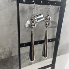 14日まで最終値下げ！ハンドメイド アクセサリー シルバーピアス フックピアス
