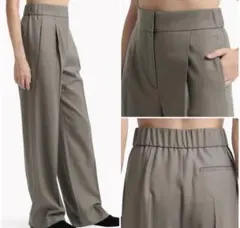 セオリーリュクス New Saxony Mela ワイドパンツ　オータムグレー