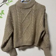 Chico ケーブルニット ハイネックセーター