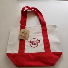 Trader Joe's ミニキャンバストートバッグ　赤