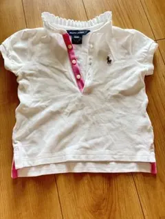 Ralph Lauren ポロシャツ ホワイト/ピンク