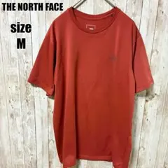 【ノースフェイス】Tシャツ 赤 M ロゴ 吸汗 速乾 テラコッタ スポーツ 夏