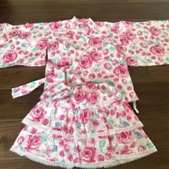 メゾピアノ 浴衣 浴衣ドレス 花柄 リボン 80cm - メルカリ