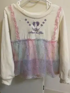 ディズニー アナと雪の女王 長袖 120 女の子 チュール キラキラ