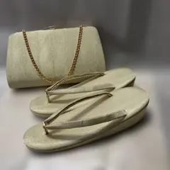佐賀錦の草履とバッグセット　草履23.5㎝