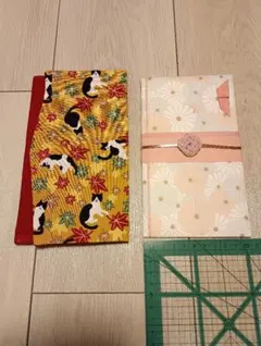 お祝い袋ふくさ　ねこちゃんの譲渡会にも。ハンドメイド 猫柄 　マスクケースにも！のサムネイル