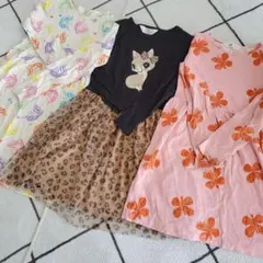 H&M キッズ ワンピース 3着セット (130～140cm)