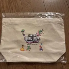 新品未開封☆スーパーマリオブラザーズ　ワンダー　ランチトート　特典