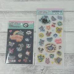 エンジェルブルー デニムファブリックステッカー エポキシシール セリア