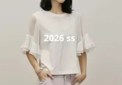 2026ss新作 ダイアグラム シフォンスリーブカットトップのサムネイル