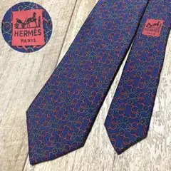 HERMES ネクタイ シルク100% シェーヌダンクル柄 - メルカリ
