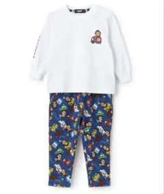 エクストララージ ファニーゴリラ&車長袖Tシャツ+総柄レギンスセット