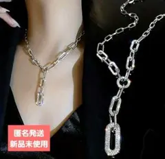 チェーンネックレス シルバー Y字ネックレス 高見え 韓国風のサムネイル