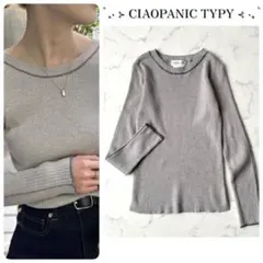 【 CIAOPANIC TYPY 】 アンチピリングラインニット 長袖ニット F
