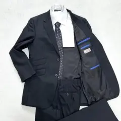 PERSON'S スーツ セットアップ ブラック ストライプ サイズ92A5