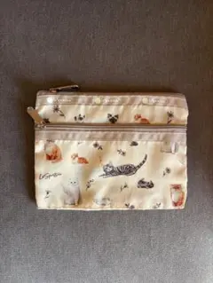 新品・未使用⭐️レスポートサック×バイラ 癒しの猫柄ポーチ