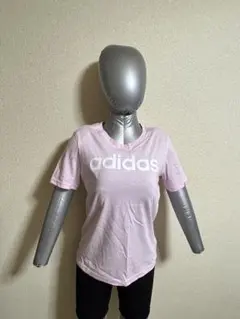 adidas ピンク Tシャツ S-Mサイズ コットン100%