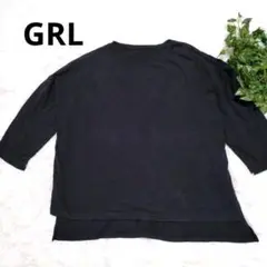 GRL グレイル 五分袖 Tシャツ シンプル フリーサイズ 黒 カットソー