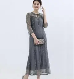 you colorタグ付き✨レースボレロ　ドレスドレス　グレー　結婚式　二次会