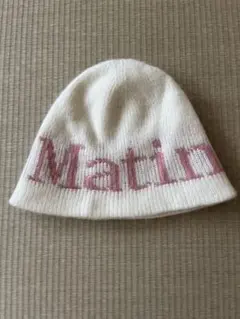 Matin Kim ニット帽・ビーニー ホワイト・ピンク　レア