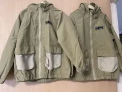 Ampersand カーキ　マウンテンパーカ　フード着脱可2着セット　120双子