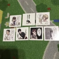 ハイキュー‼︎ スクエアステッカー7枚セット　及川徹月島蛍黒尾鉄朗澤村大地他