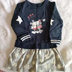 ミッキー・ミニー 長袖ワンピース