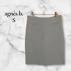 agnès b. グレー タイトスカート S 春　日本製