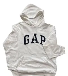 GAP ロゴ プルオーバー パーカー ホワイト