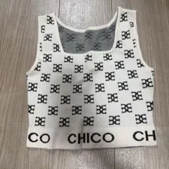 Chico モノグラム柄 ノースリーブ トップス